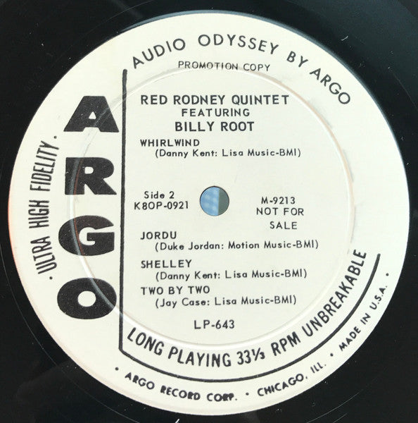 Red Rodney Featuring Billy Root : Red Rodney Returns (LP, Album, Mono, Promo)