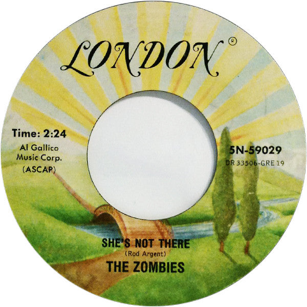 The Zombies : She's Not There / Tell Her No (7", RE, Styrene)