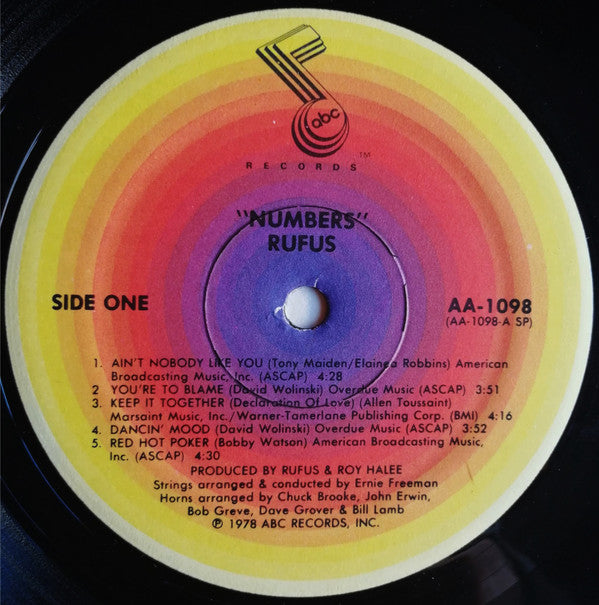 Rufus : Numbers (LP, Album, Spe)