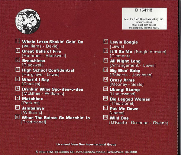 Jerry Lee Lewis : 18 Original Sun Greatest Hits (CD, Comp, Club, RE)
