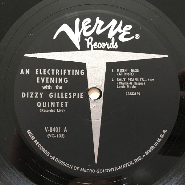 Dizzy Gillespie Quintet : An Electrifying Evening With The Dizzy Gillespie Quintet (LP, Album, Mono, RP)