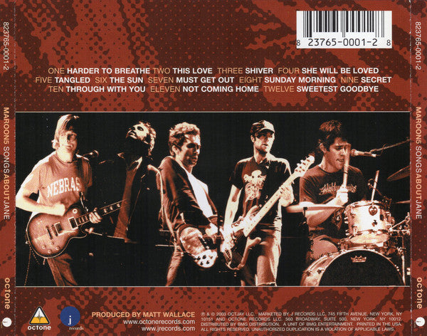 Maroon 5 : Songs About Jane (CD, Album, RE)