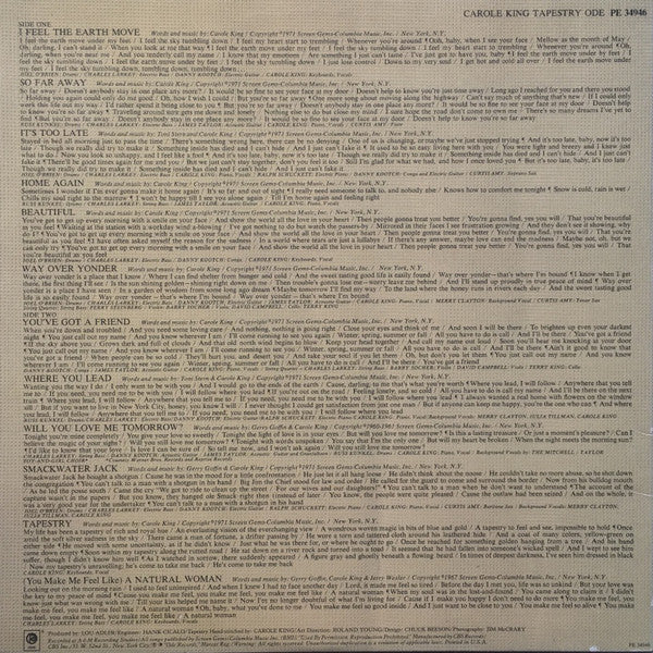 Carole King : Tapestry (LP, Album, RE, San)