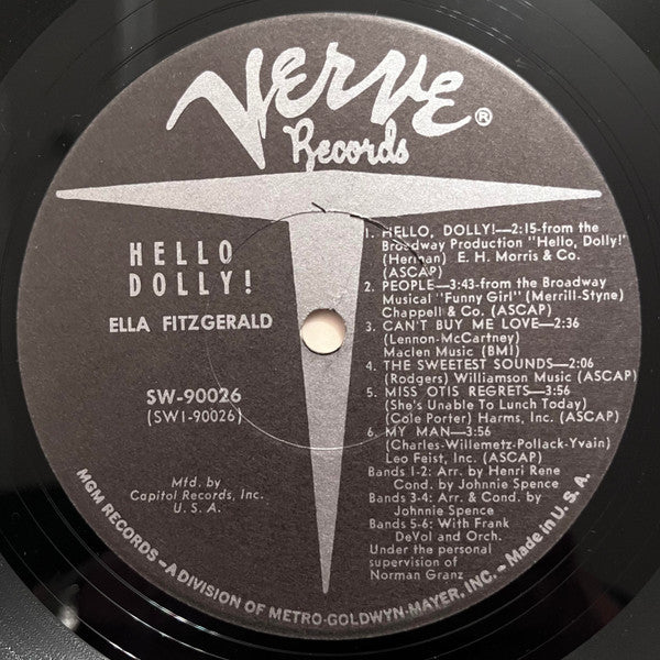 Ella Fitzgerald : Hello, Dolly! (LP, Album, Club, Cap)