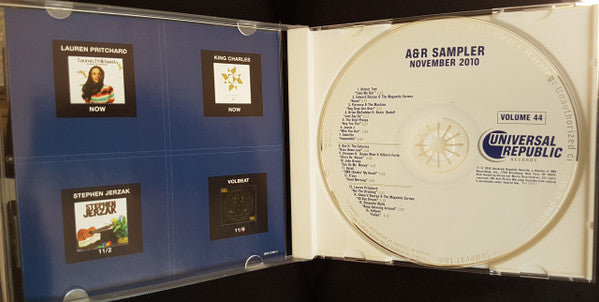 Various : Universal Republic Records - A&R Sampler Volume 44 - November 2010 (CD, Album, Comp, Promo, Smplr)