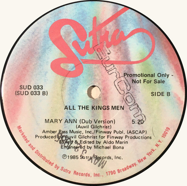 All The King's Men : Mary Ann (12", Single, Promo)
