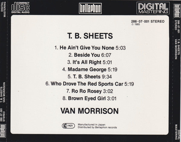 Van Morrison : T.B. Sheets (CD, RE)