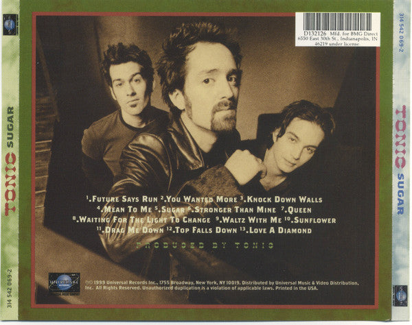 Tonic (2) : Sugar (CD, Album, Club, BMG)