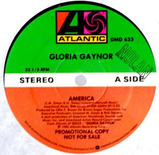 Gloria Gaynor : America (12", Promo)
