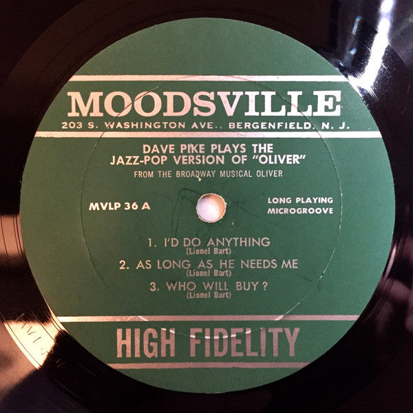 Dave Pike : Plays The Jazz Version Of Oliver! (LP, Album, Mono)