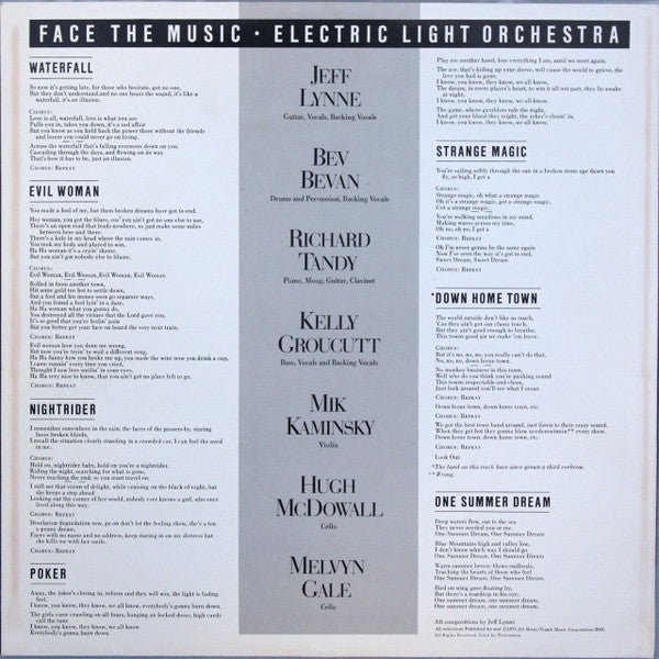 Electric Light Orchestra : Face The Music (LP, Album)