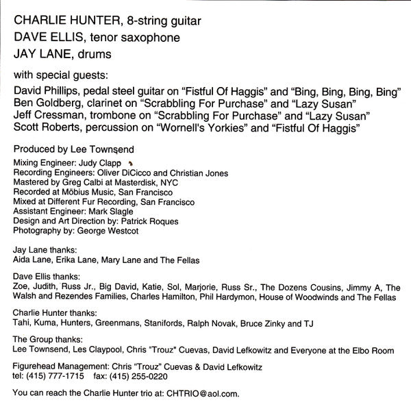 Charlie Hunter Trio : Bing, Bing, Bing! (CD, Album)