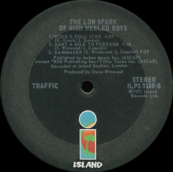 Traffic : The Low Spark Of High Heeled Boys (LP, Album, RE)