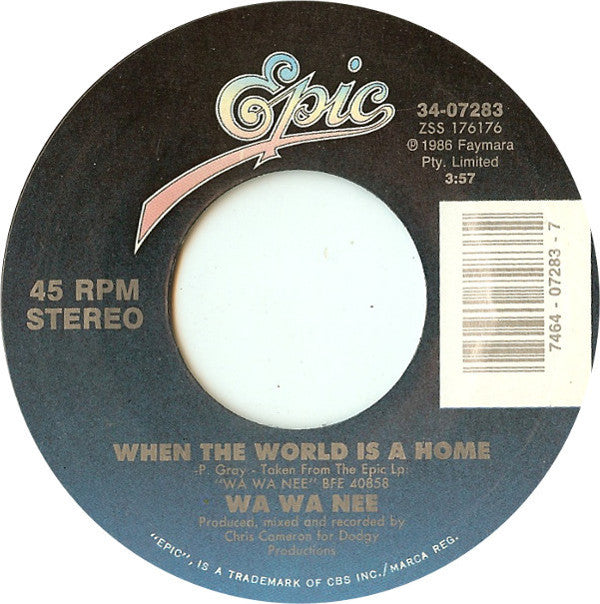 Wa Wa Nee : Sugar Free (7", Single, Styrene)