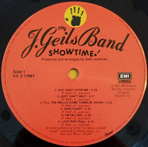 The J. Geils Band : Showtime! (LP, Album, Club, Car)