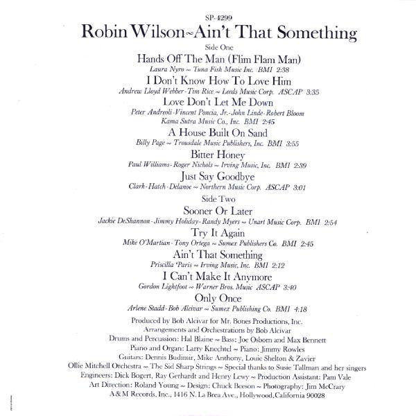 Robin Wilson : Ain't That Something (LP, Album, Promo)