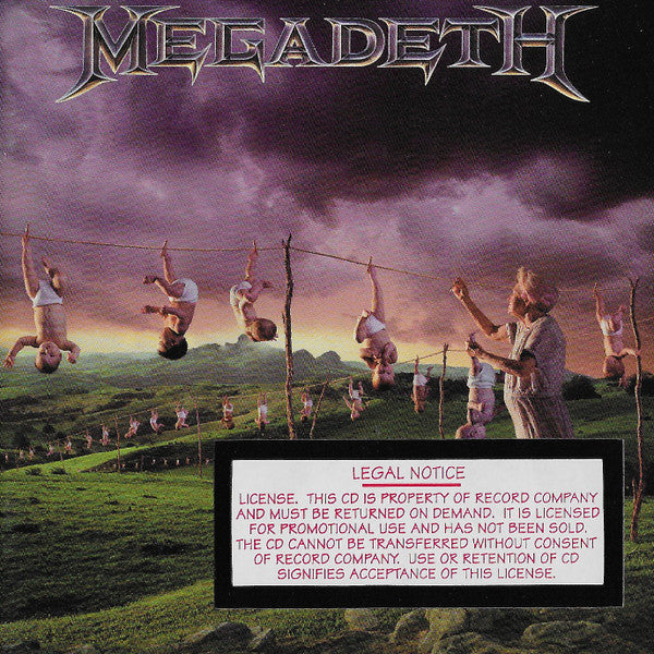 Megadeth : Youthanasia (CD, Album, Promo)