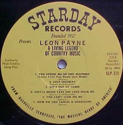 Leon Payne : A Living Legend Of Country Music (LP)