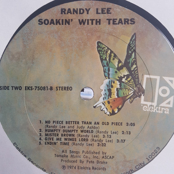 Randy Lee (2) : Soakin' With Tears (LP, Album)