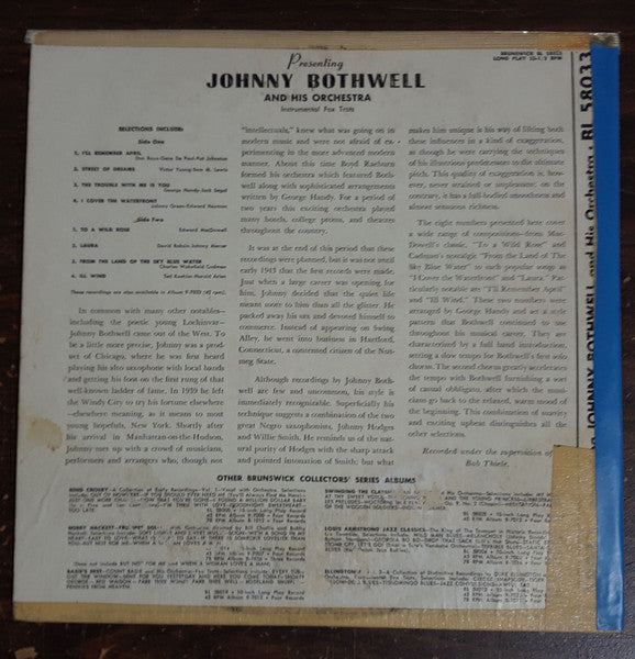 Johnny Bothwell And His Orchestra : Presenting Johnny Bothwell And His Orchestra (10", Album)