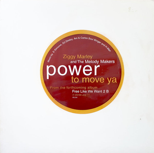 Ziggy Marley And The Melody Makers : Power To Move Ya (12", Promo)
