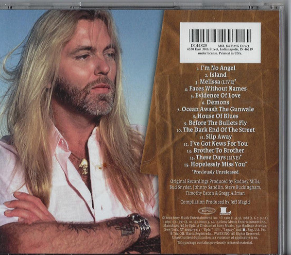 Gregg Allman : No Stranger To The Dark: The Best Of Gregg Allman (CD, Comp, Club)