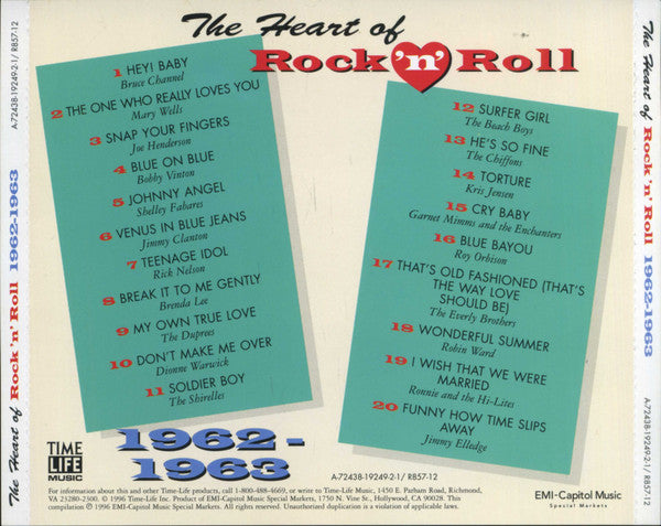 Various : The Heart Of Rock 'N' Roll - 1962-1963 (CD, Comp)