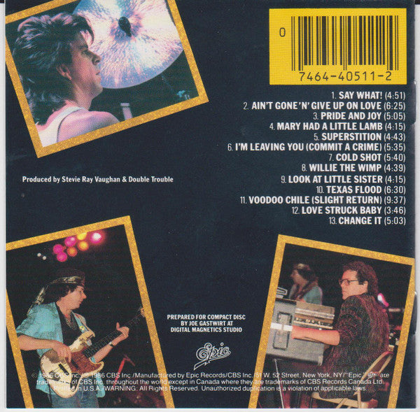 Stevie Ray Vaughan & Double Trouble : Live Alive (CD, Album, RE, DAD)