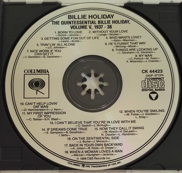 Billie Holiday : The Quintessential Billie Holiday Volume 5 (1937-1938) (CD, Comp, RM)