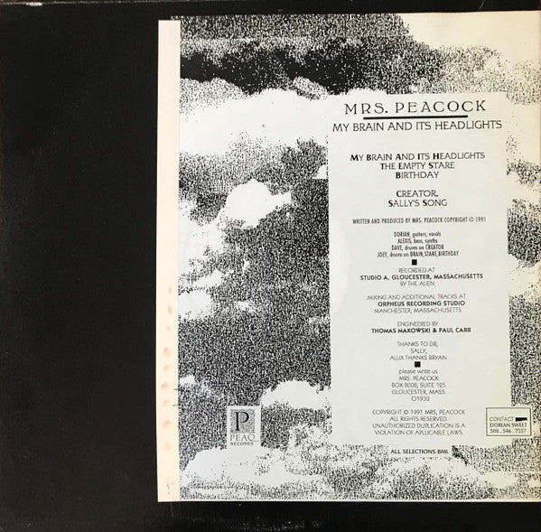 Mrs. Peacock : My Brain And Its Headlights (12", EP)