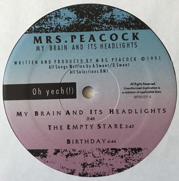 Mrs. Peacock : My Brain And Its Headlights (12", EP)
