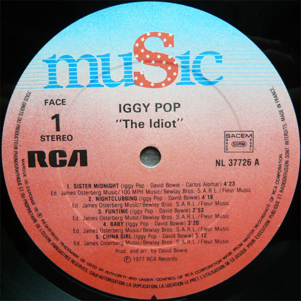 Iggy Pop : The Idiot / Lust For Life  (2xLP, Comp)