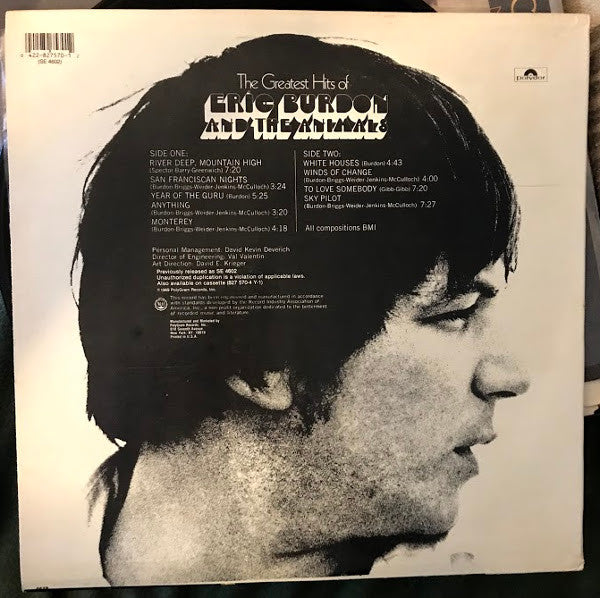 Eric Burdon & The Animals : The Greatest Hits Of Eric Burdon And The Animals (LP, Comp, RE, 53 )