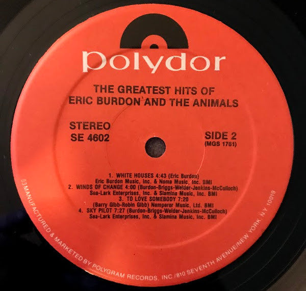 Eric Burdon & The Animals : The Greatest Hits Of Eric Burdon And The Animals (LP, Comp, RE, 53 )