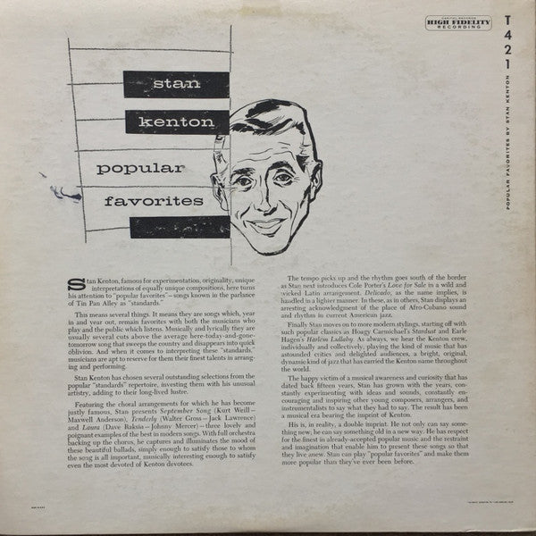Stan Kenton : Popular Favorites By Stan Kenton (LP, Album, Mono, RE, Scr)
