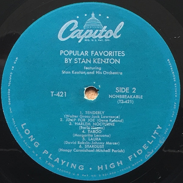 Stan Kenton : Popular Favorites By Stan Kenton (LP, Album, Mono, RE, Scr)