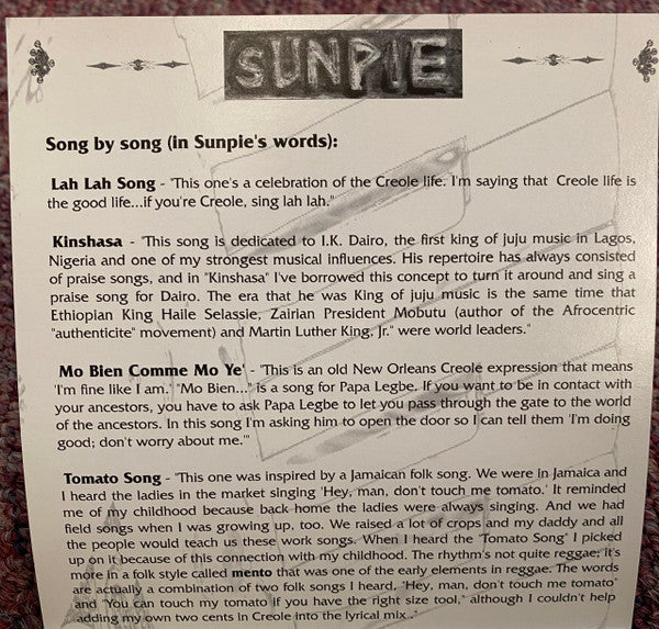 Sunpie Barnes : Sunpie (CD, Album)