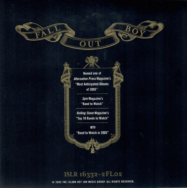 Fall Out Boy : Sugar, We're Goin Down (CD, Single, Promo)