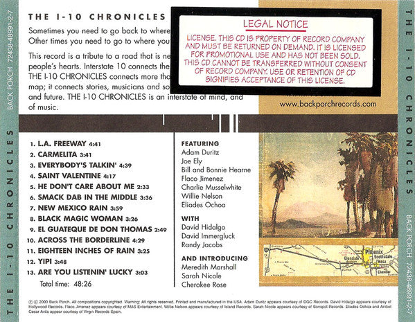 Various : The I-10 Chronicles (CD, Comp, Promo)