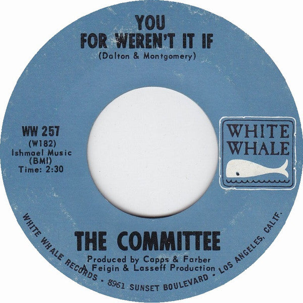 The Committee (12) : California My Way (7", Single, Styrene, Pit)