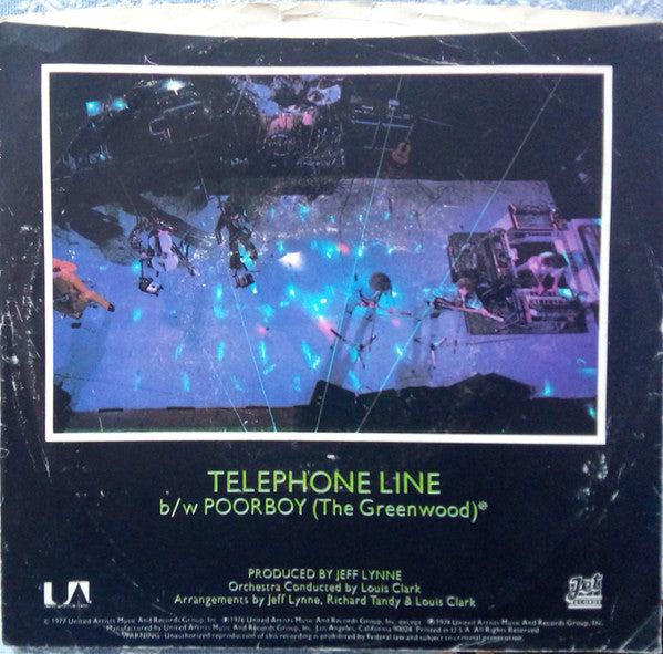 Electric Light Orchestra : Telephone Line (7", Single, Styrene, Pit)
