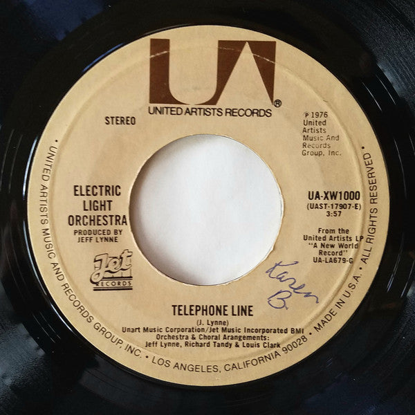 Electric Light Orchestra : Telephone Line (7", Single, Styrene, Pit)