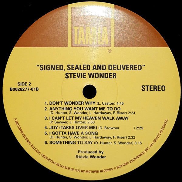 Stevie Wonder : Signed Sealed & Delivered (LP, Album, RE)