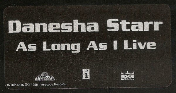 Danesha Starr : As Long As I Live (12", Single, Promo)