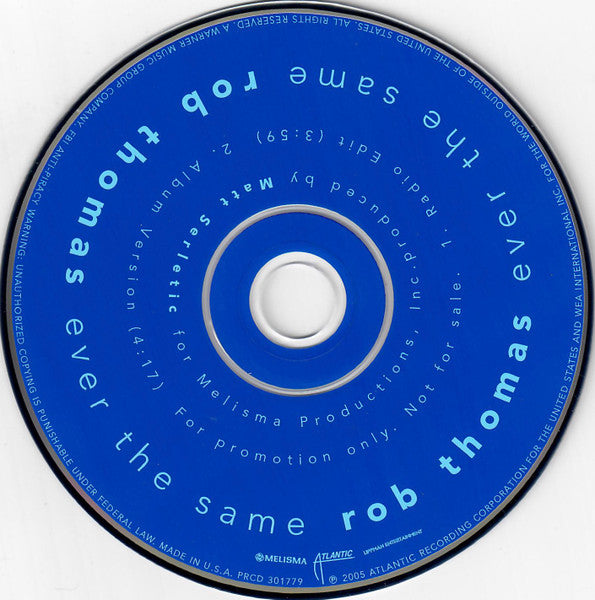 Rob Thomas : Ever The Same (CD, Single, Promo)