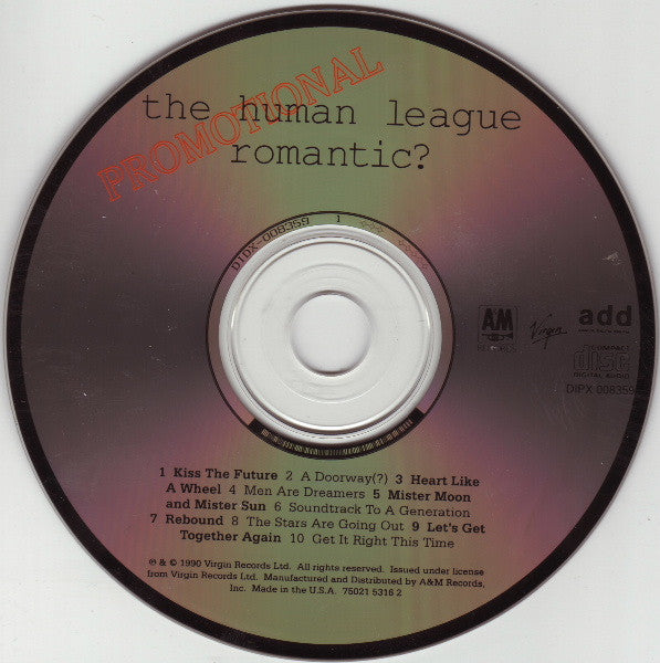 The Human League : Romantic? (CD, Album, Promo)