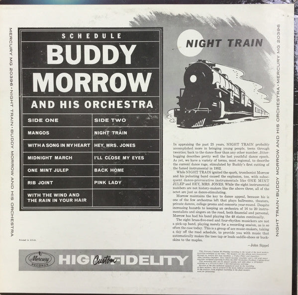 Buddy Morrow And His Orchestra : Night Train (LP, Album, Mono)