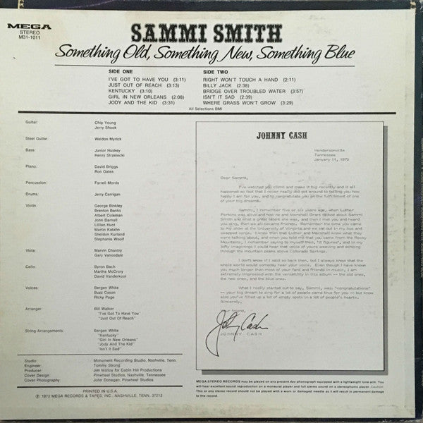 Sammi Smith : Something Old, Something New, Something Blue (LP, Album)