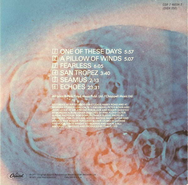 Pink Floyd : Meddle (CD, Album, RE, RP)