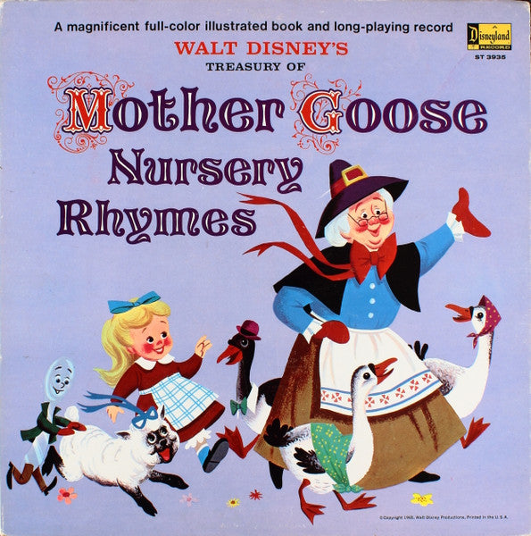Unknown Artist : Walt Disney's Treasury Of Mother Goose Nursery Rhymes (LP, Mono)